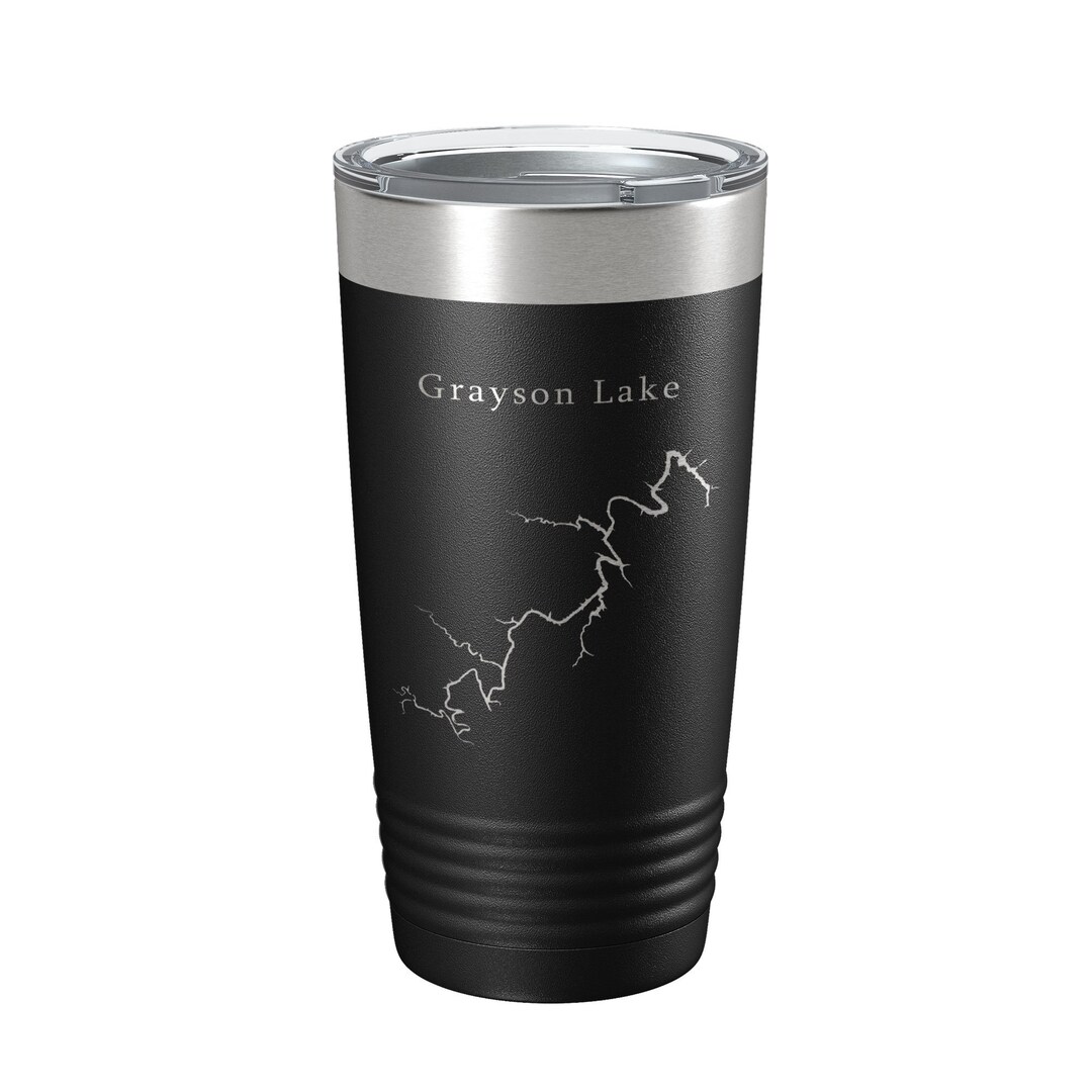 Grayson Lake Map Tumbler Travel Mug Insulated Laser Engraved Etsy