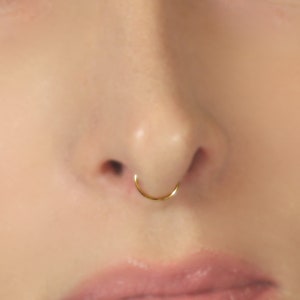 Fake Septum Ring Nose Rings Gold,Silver, Rose gold. image 1