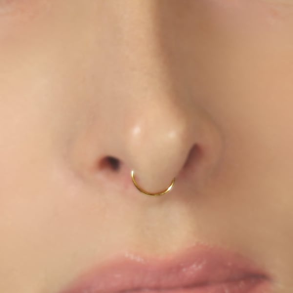 Fake Septum Ring - Nose Rings - Gold,Silver, Rose gold.