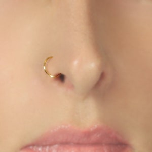 Fake Nose Ring - Hypoallergenic Silver Plated Wire
