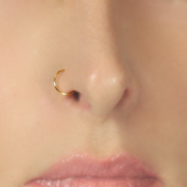 Fake Nasenring - Fake Septum Ring - Gold,Silber, Rosegold.