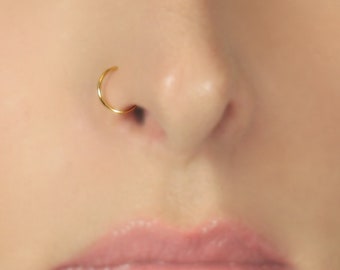 Fake Nose Ring - Fake Septum Ring - Gold,Silver, Rose gold.