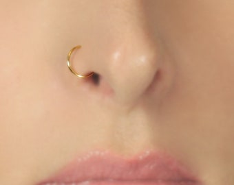 Fake Nasenring - Fake Septum Ring - Gold,Silber, Rosegold.