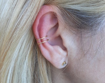 Double Ear cuff Ring - Gold, Silver, Rose gold.