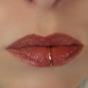 Fake lip Ring Silver 925, Gold Filled 14K, Rose Gold Filled 14K. image 5