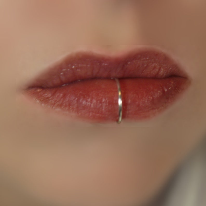 Fake lip Ring Silver 925, Gold Filled 14K, Rose Gold Filled 14K. image 4