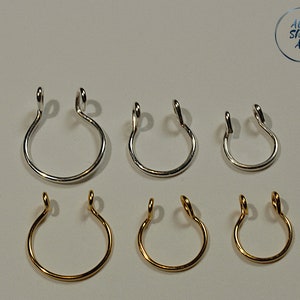 Fake Septum Ring Nasenringe Gold,Silber, Rosegold. Bild 2