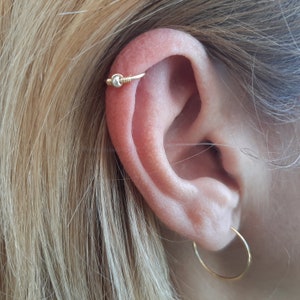 Fake Helix pearcing - Helix Earring - Helix Hoop-20G