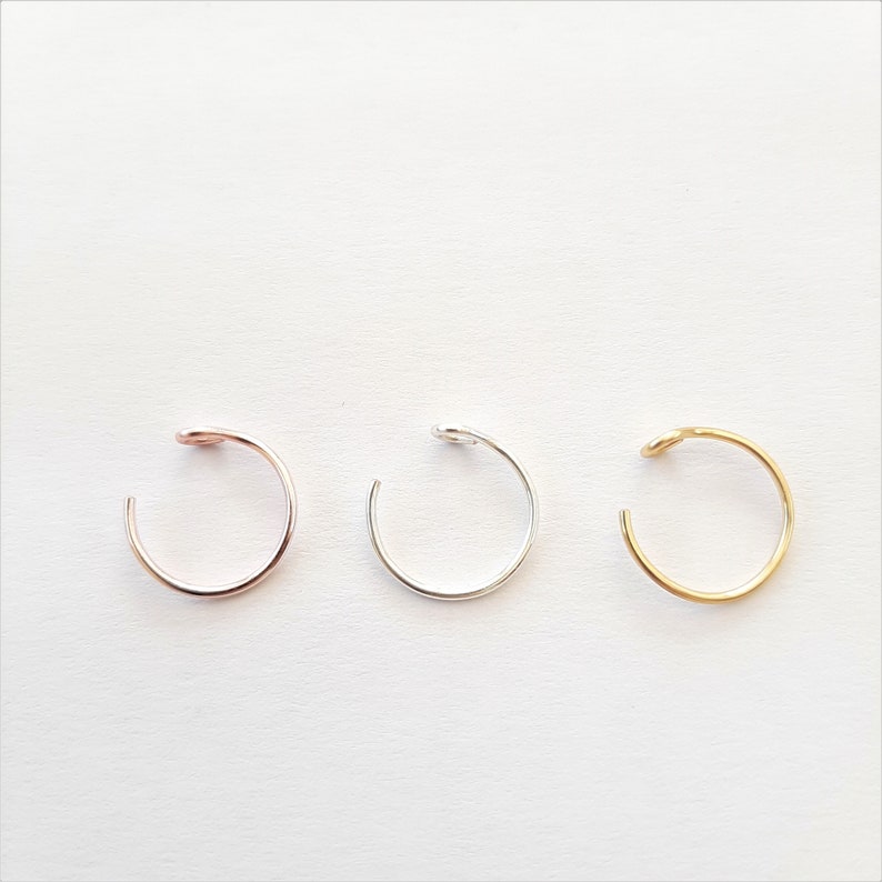 Fake lip Ring Silver 925, Gold Filled 14K, Rose Gold Filled 14K. image 2