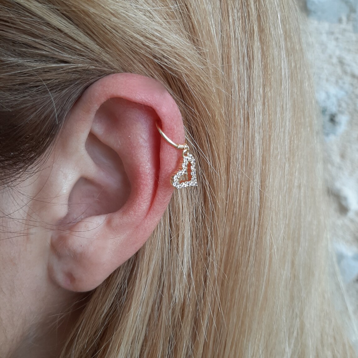 gold plated helix earrings