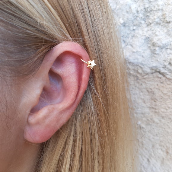 Star Crystal Stainless Steel Nose Hoop Ring Helix Cartilage Women Ear Stud M&R