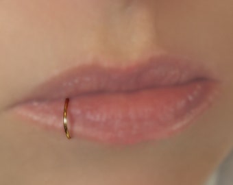 Lips Ring- Gold Filled-Rose Gold Filled-Silver925-Piercing