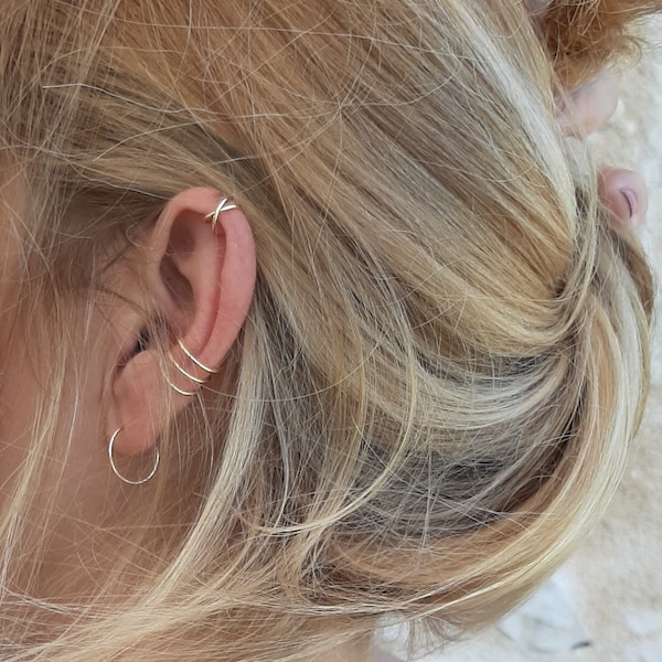 Triple ear cuff - Gold, Silver, Rose gold.