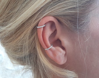 Bague de manchette d'oreille avec zircons.