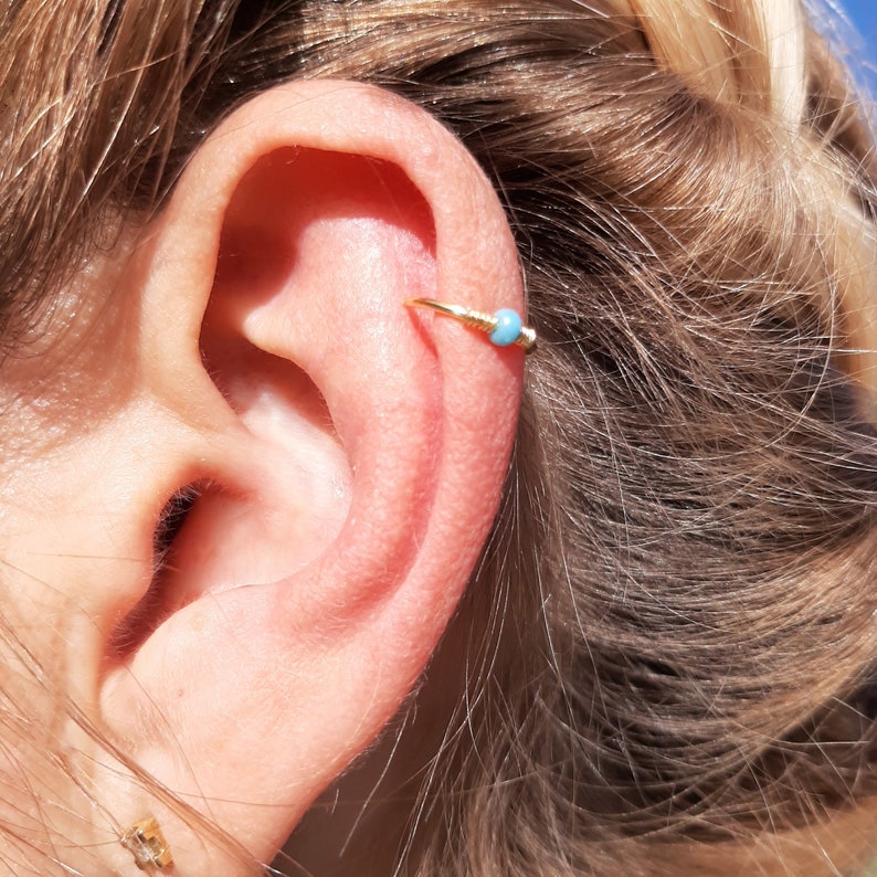 Helix Earring Fake Helix pearcing Helix Hoop Earring Etsy