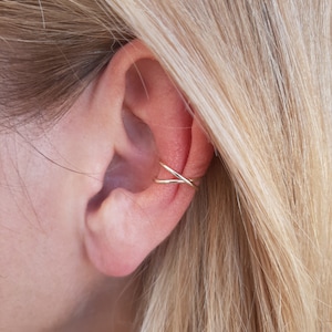 Cross-Ear Cuff - Gold, Silver, Rose gold.