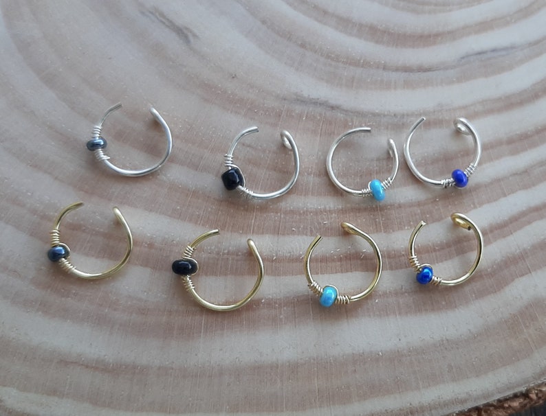 Helix Earring Fake Helix pearcing Helix Hoop Earring Etsy