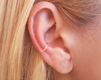 Ear Cuff  Ring - Fake Piercing - Gold, Silver, Rose gold.