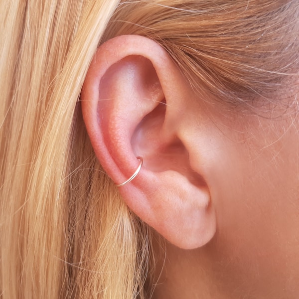 Ear Cuff  Ring - Fake Piercing - Gold, Silver, Rose gold.