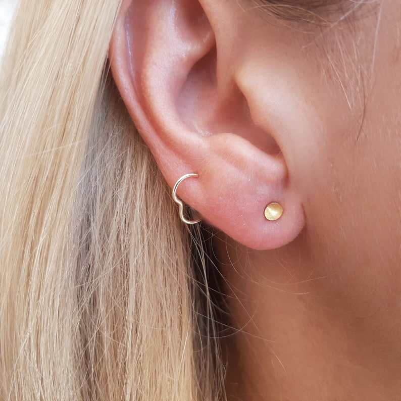 Heart Helix Piercing Gold Filled Rose Gold Filled Sterling Etsy
