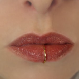 Fake lip Ring Silver 925, Gold Filled 14K, Rose Gold Filled 14K. image 3