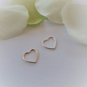 Heart Helix Ring, Helix ring, Gold, Silver, Helix Piercing, 20G