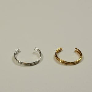 Fake Lip Ring Double Lip Ring Gold, Silver, Rose gold. image 4