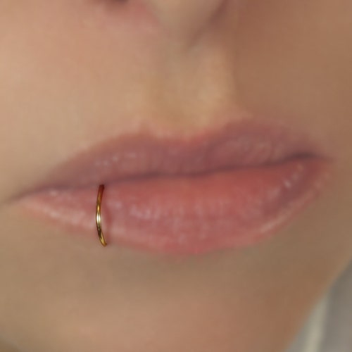 Double Lip Ring Fake Lip Ring gold Silver Rose Gold. Etsy