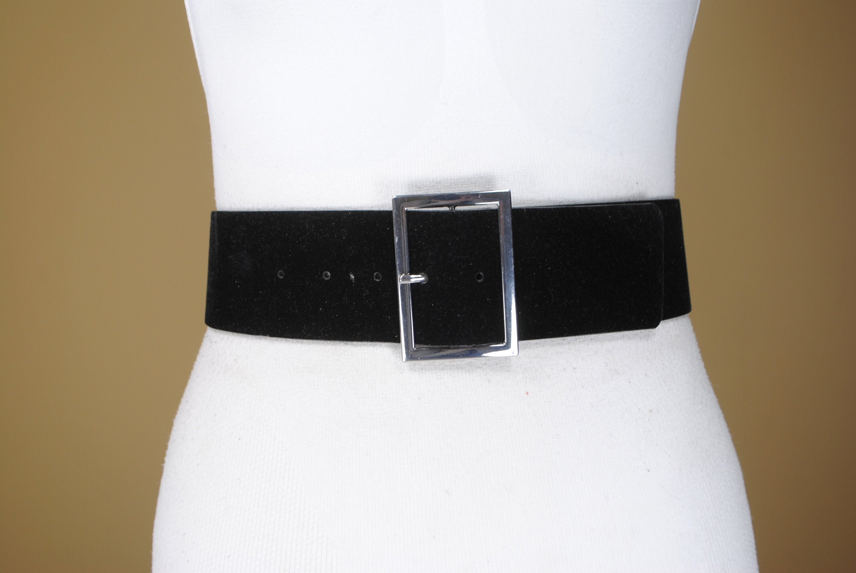Black velvet belt for women Etsy