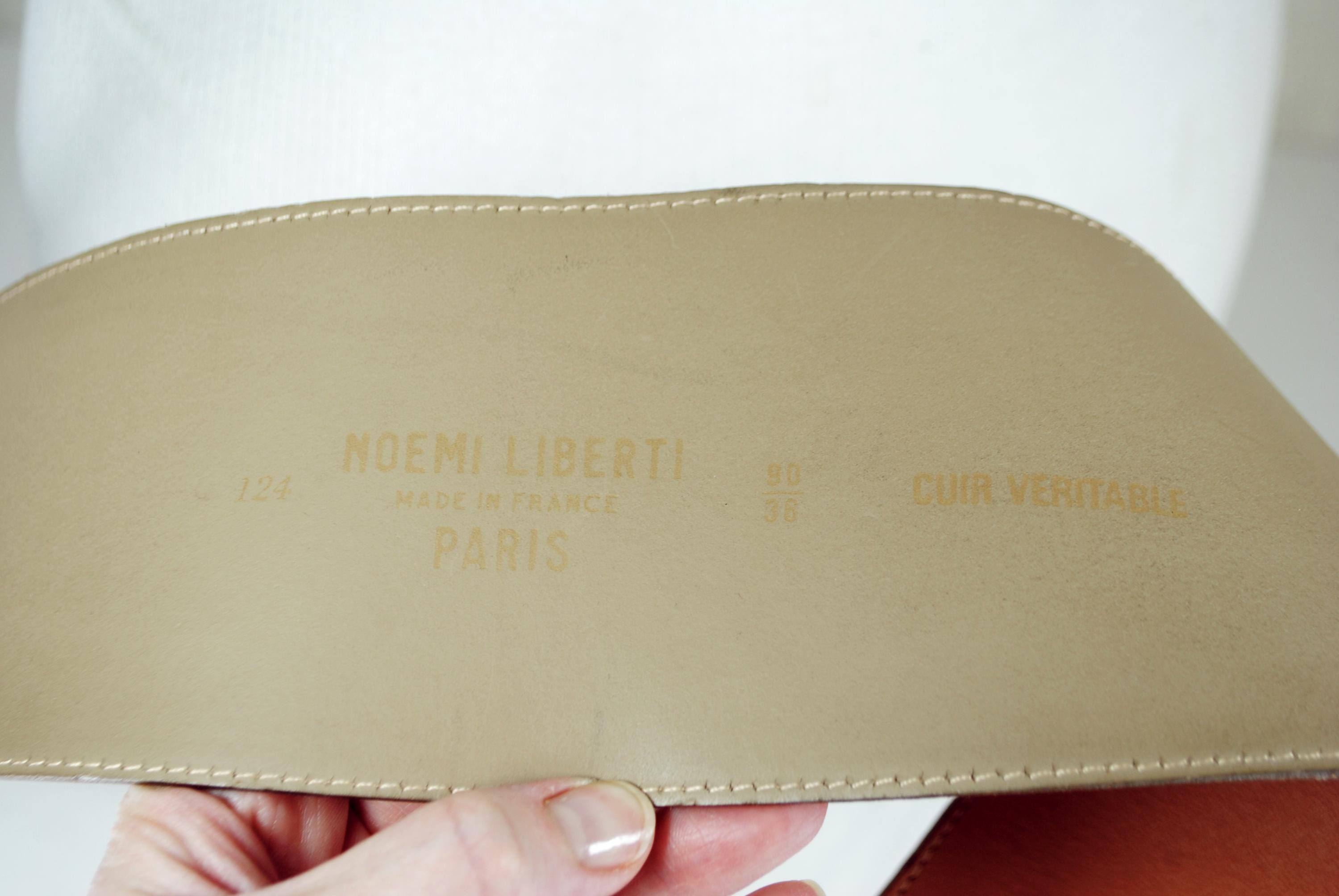 Black leather belt Noemi Liberti Paris Vintage ABEL Noemi Liberti Arts & Crafts Art Deco... | Depop main image 2