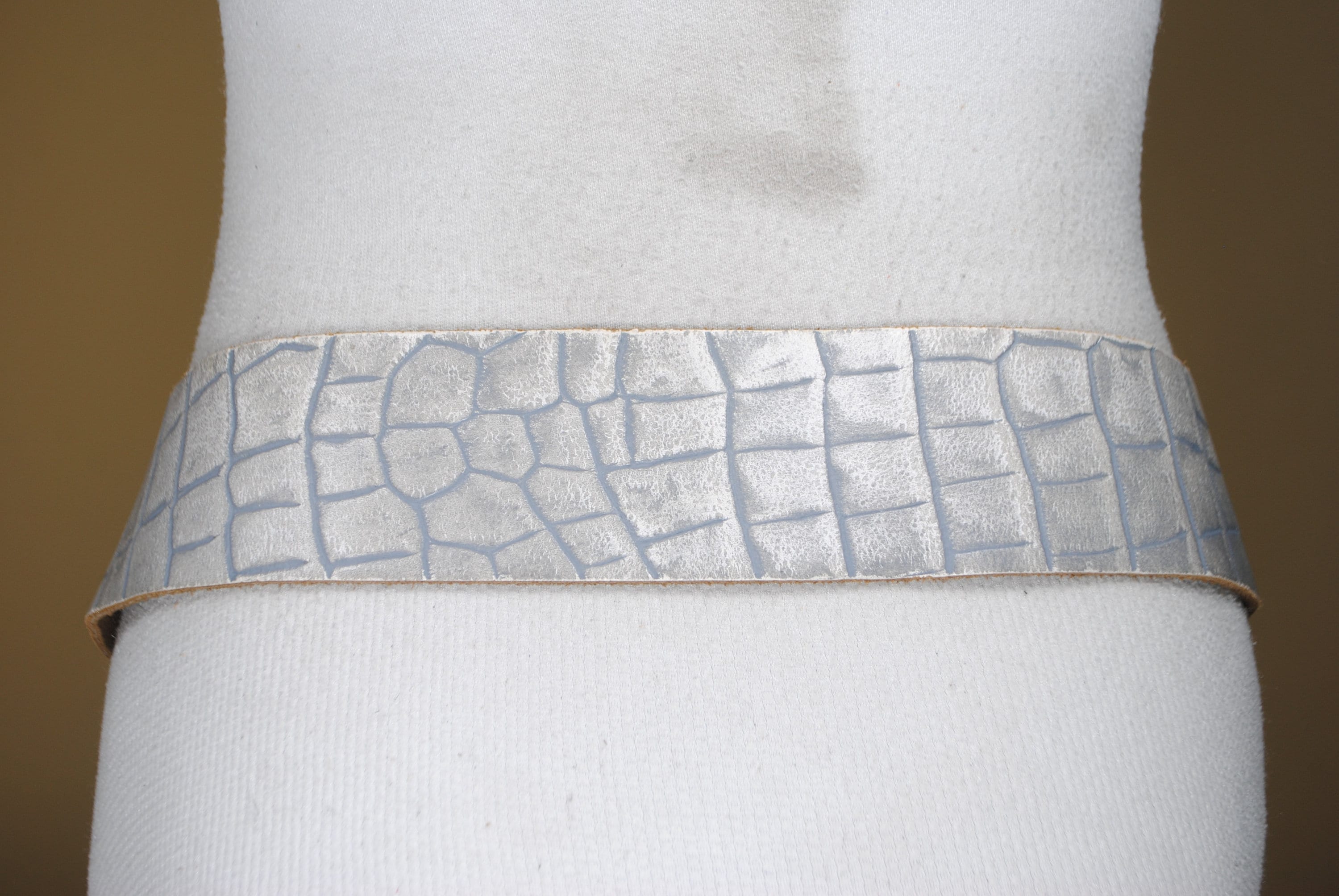 Vintage Wide Y2K Thick Gray Suede Reptile Statement Belt Wide Gray Leather Belt: Vintage Y2K Style - Etsy main image 4