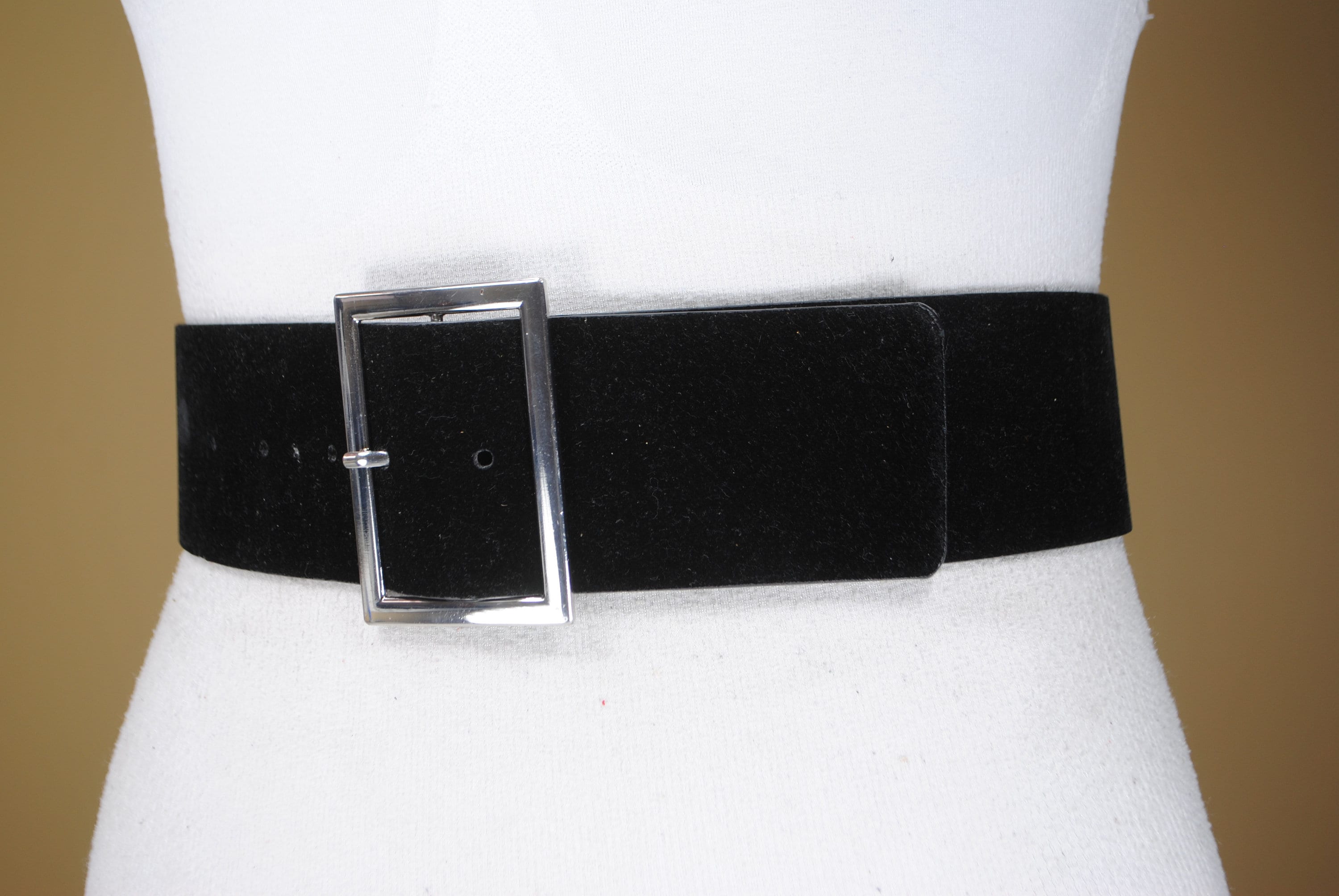 Black velvet belt for women Etsy