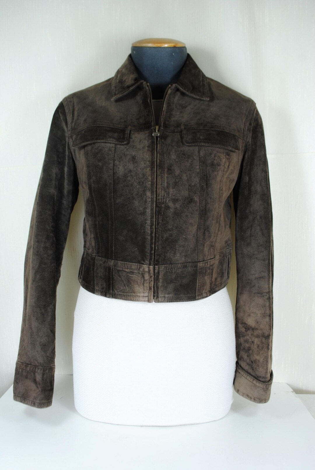 Fashionable American retro y2k brown jacket versat