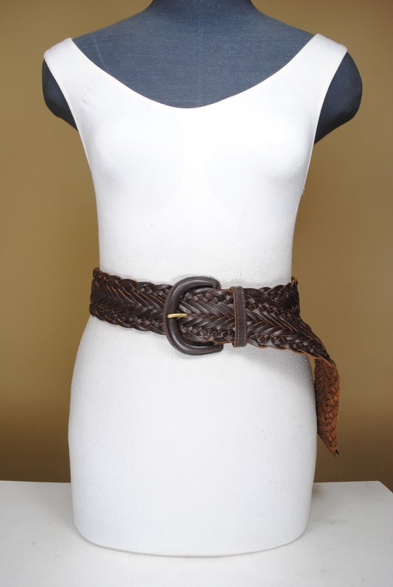 Shiny Braided Belt - Woodbine Green main image 1