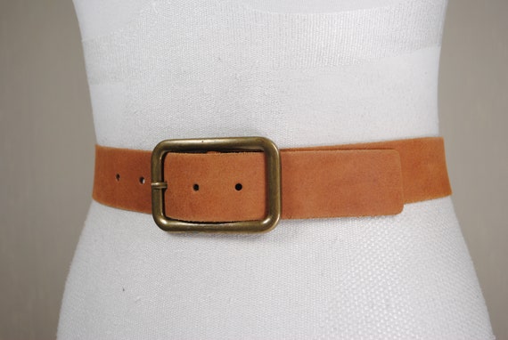 Foxy Brown Leather Belt, Unisex , Women, Solid Br… - image 5