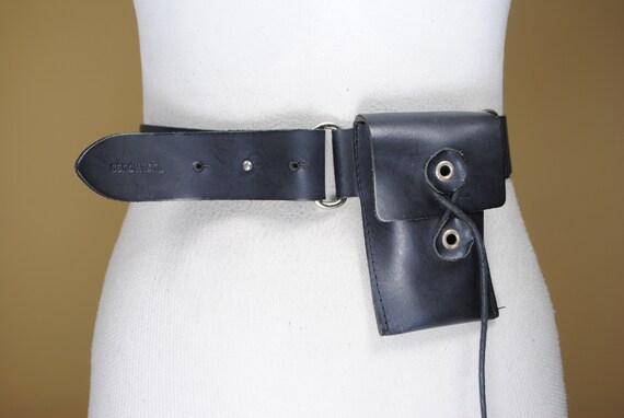 Black Pocket Belt for Women, Travel Pouch, festiv… - image 4