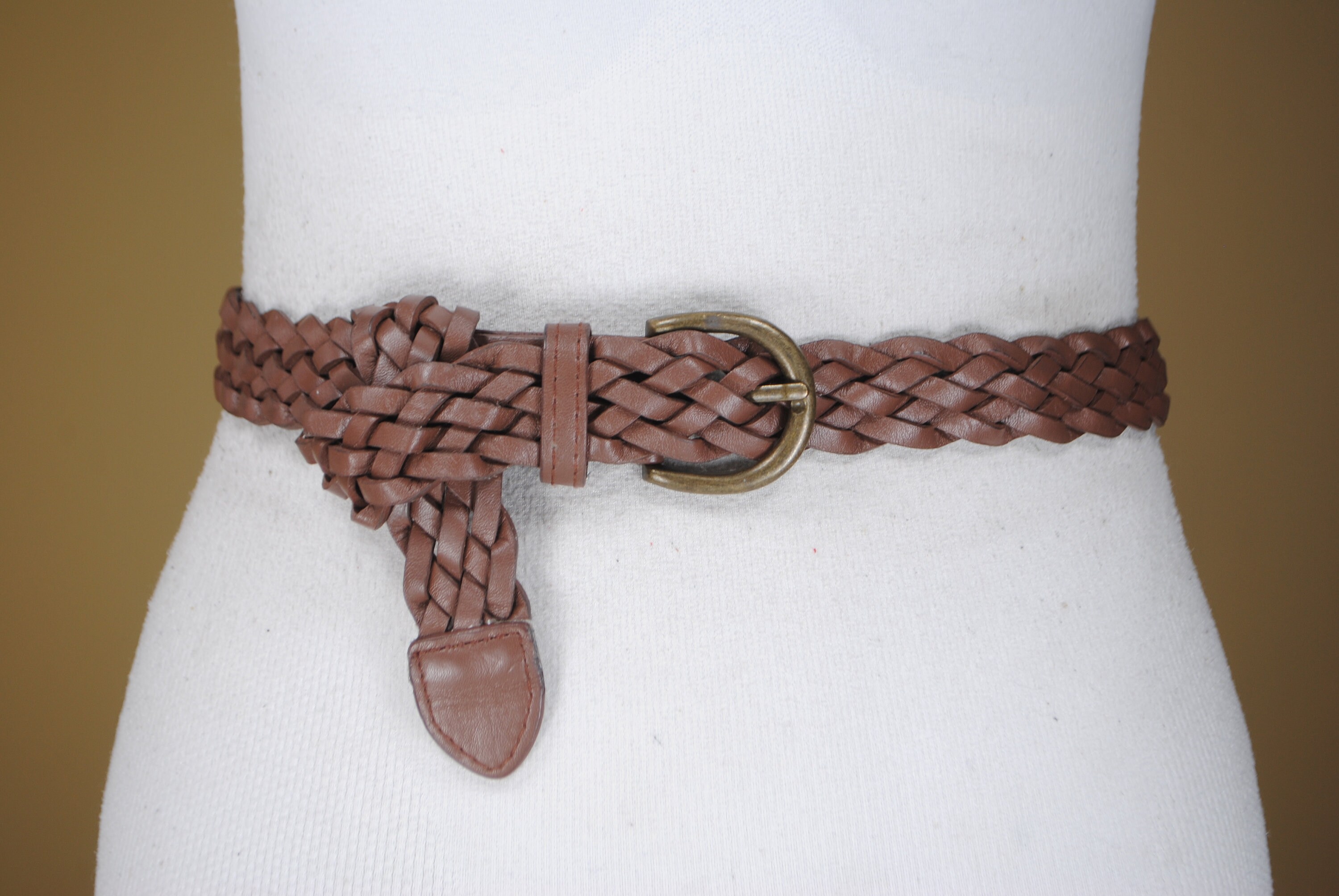 Brown Braided Belt for Women Etsy