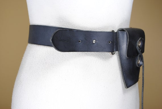 Black Pocket Belt for Women, Travel Pouch, festiv… - image 3
