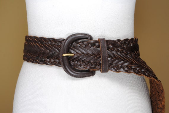 Wide braided belt cheap