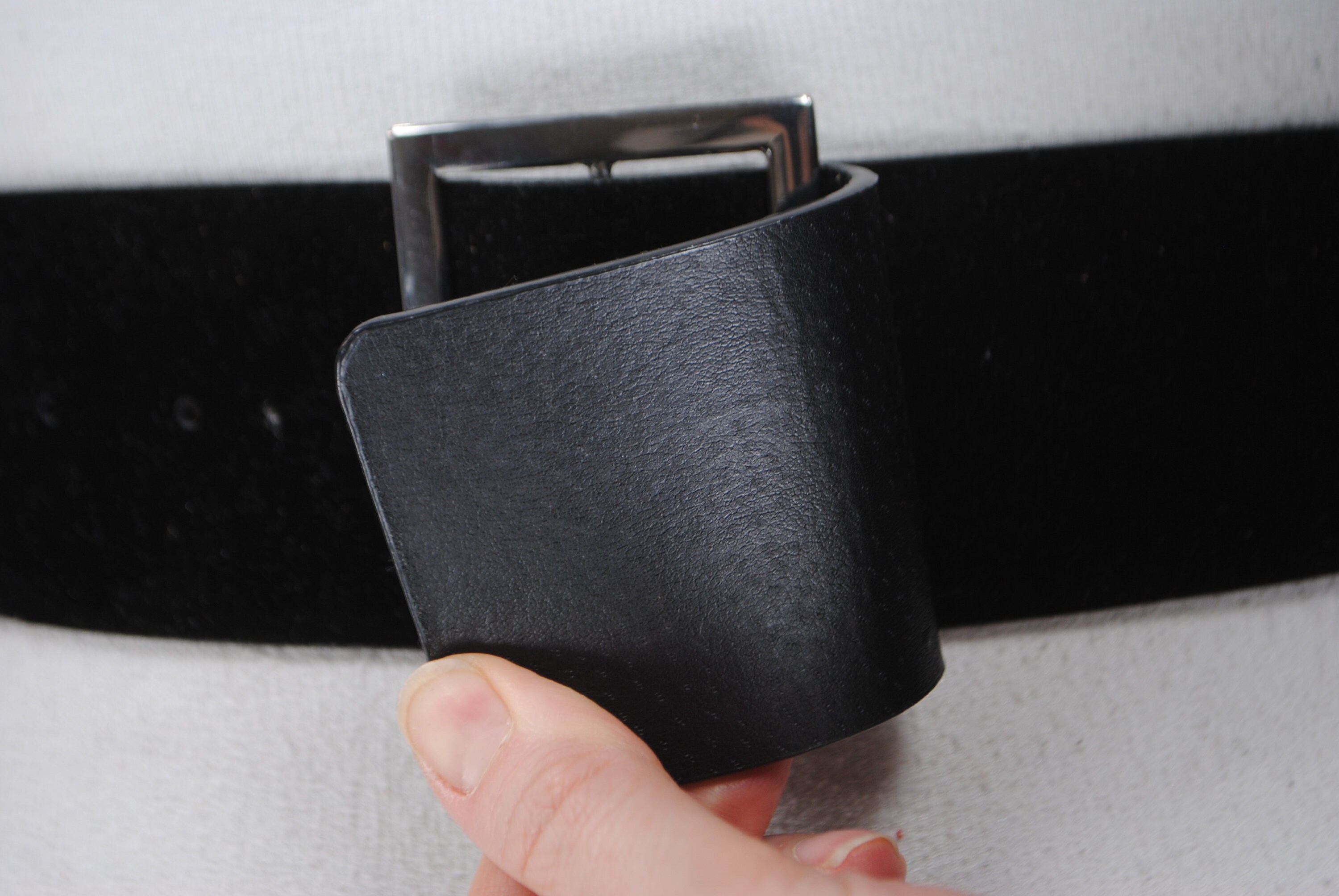 Black velvet belt for women Etsy