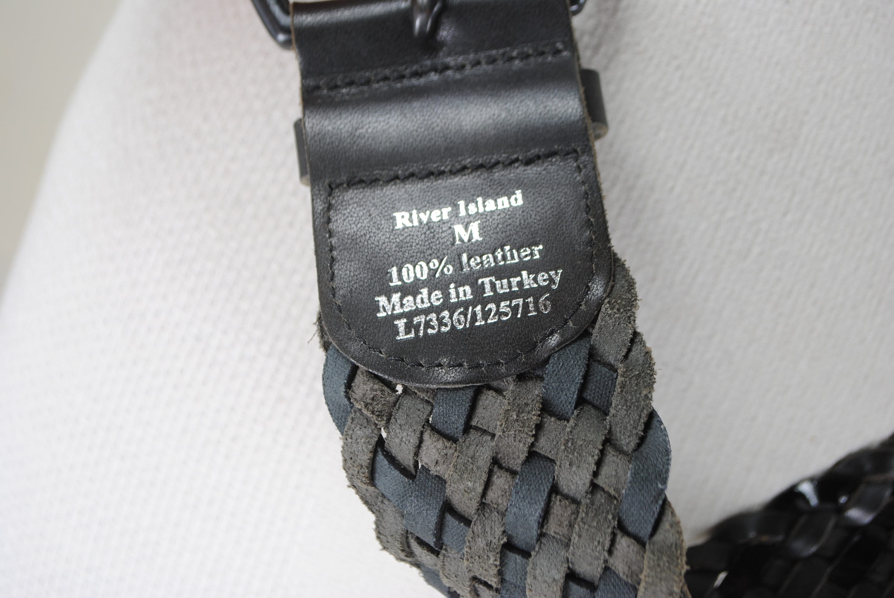 Wide Black Braided Belt Woven Leather, Women, Silver Buckle 