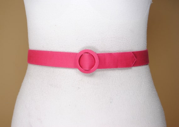 thin pink waist belt