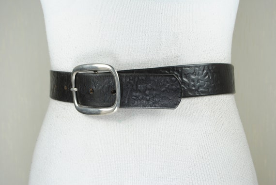 Biker Black Leather Belt,  Metal Jackets Studded … - image 6