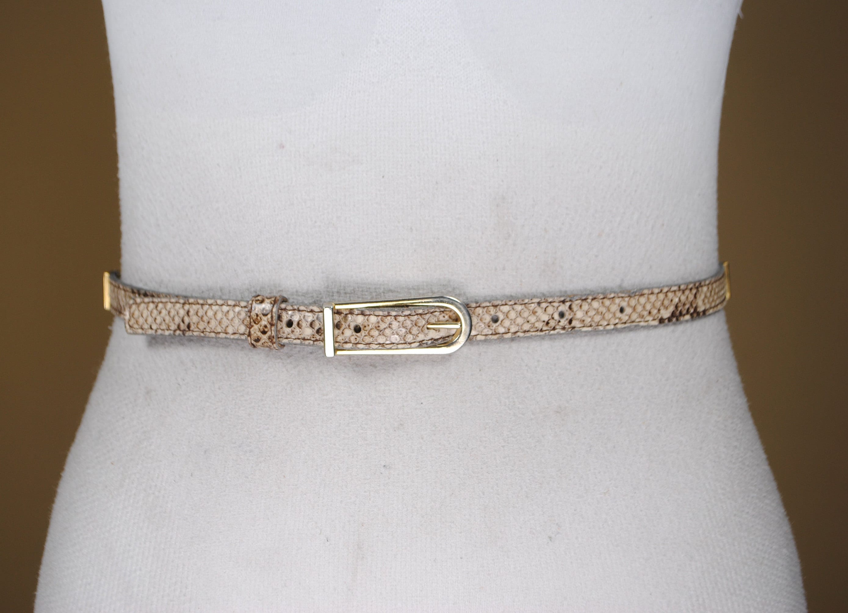 Badley Mischka Metallic Gold Snake Skin Waist Belt Snake belt – Scott Fraser Collection main image 2