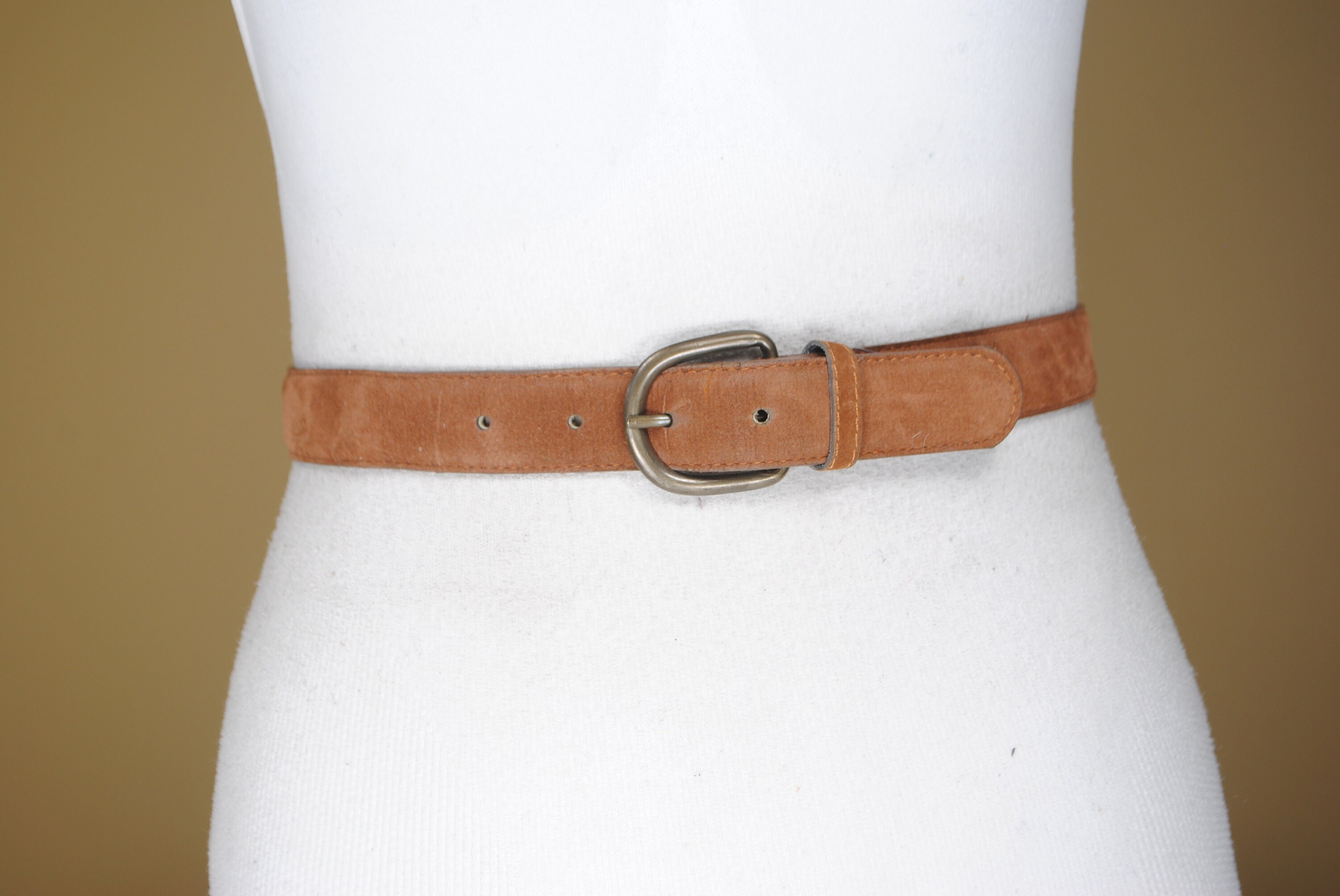 Skinny brown suede belt for women foxy suede belt Etsy