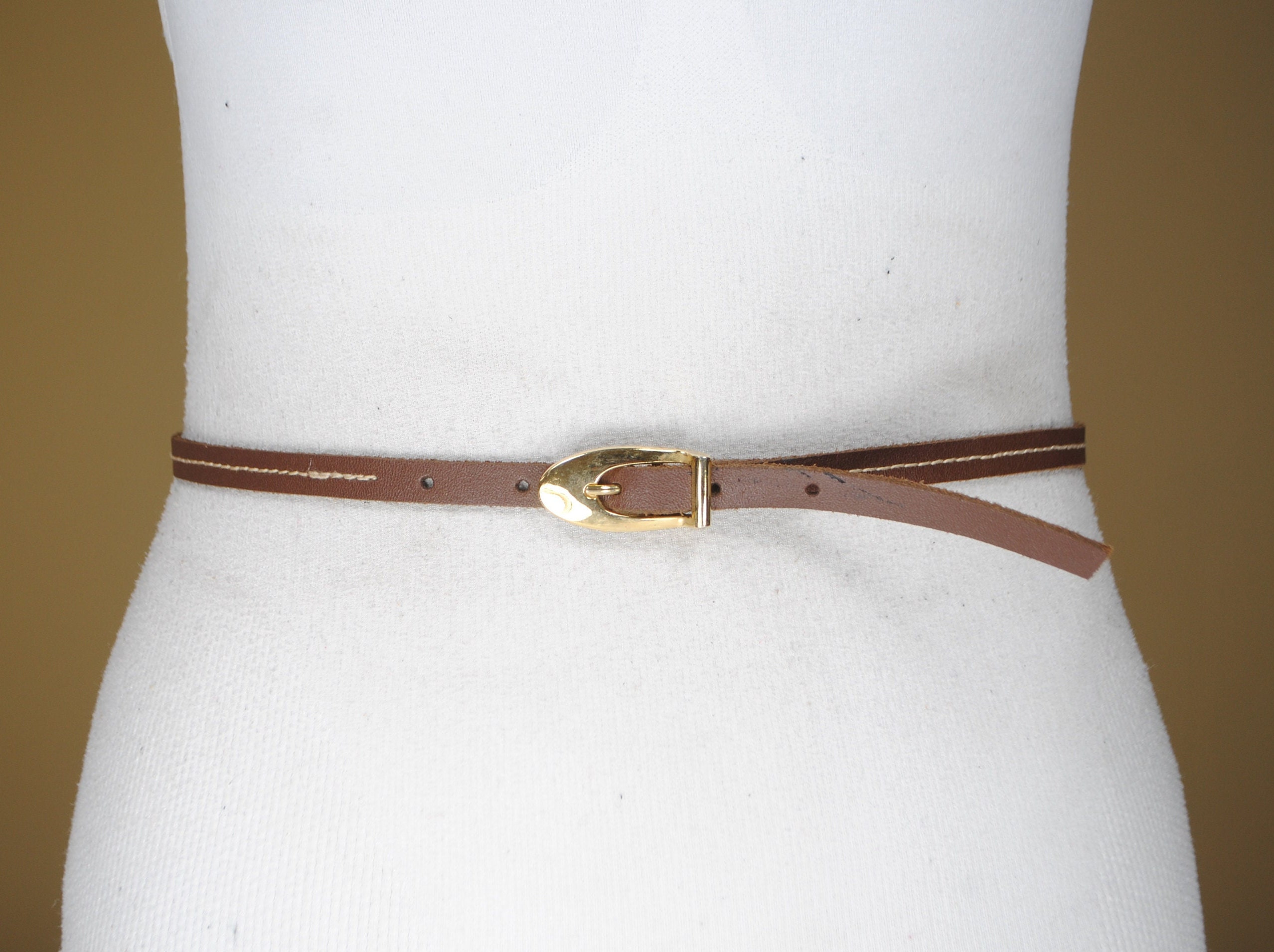 Vintage Abel Italy Belt Chrome Leather Stretch Band Luxury Old Money Classic Salerno | Bosca - Elegant Leather Goods main image 2