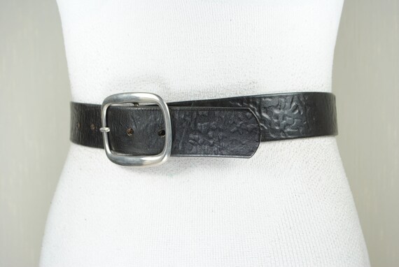 Biker Black Leather Belt,  Metal Jackets Studded … - image 5