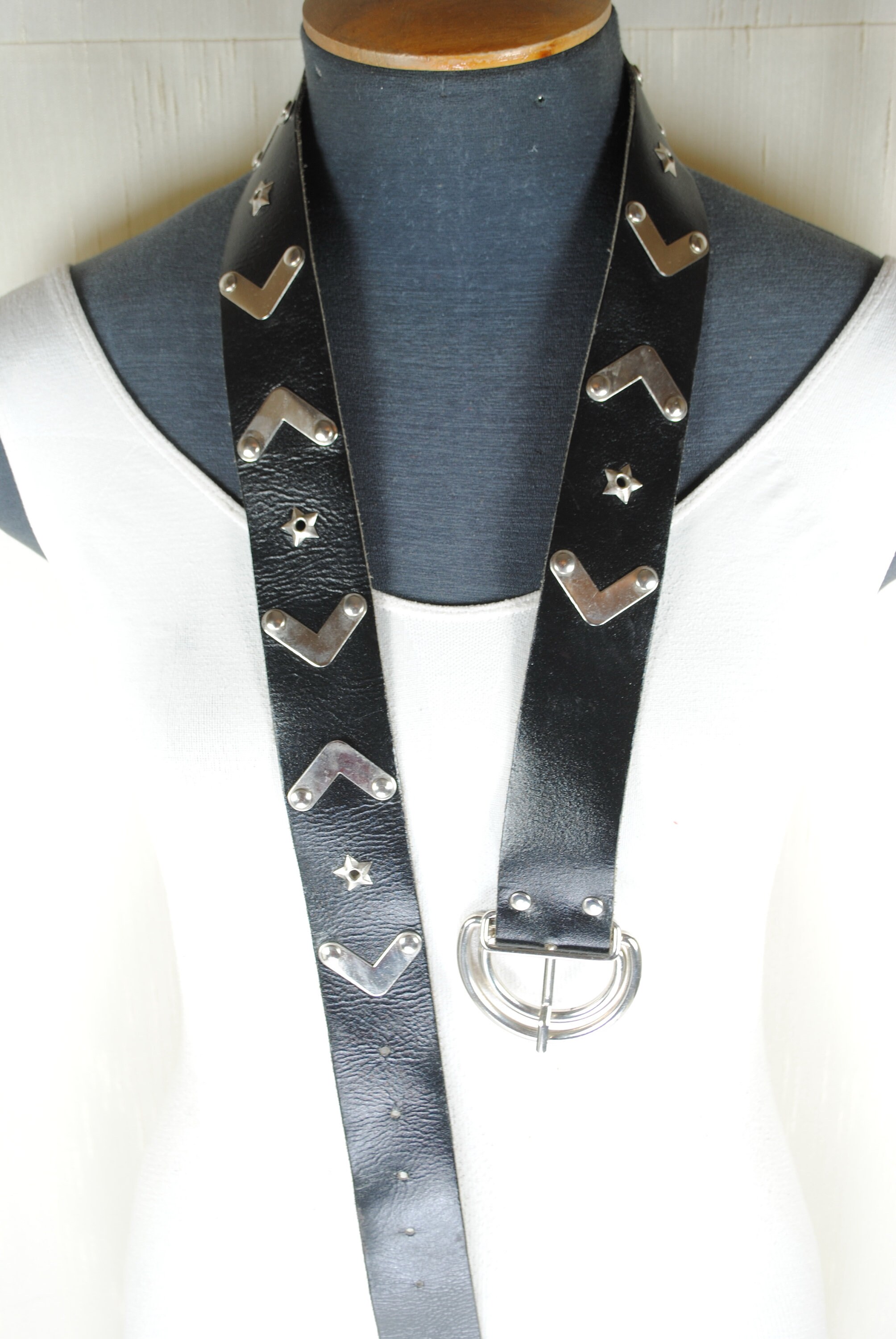 NEW Genuine Leather Chic Black Silver Embellished Belt BPD Elegant Belts for Dresses Black Leather Silver Buckle  main image 4