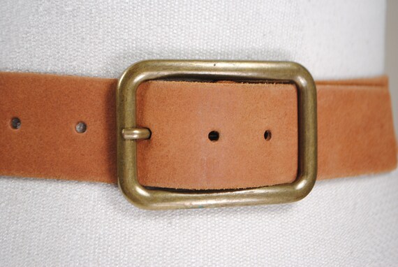 Foxy Brown Leather Belt, Unisex , Women, Solid Br… - image 8