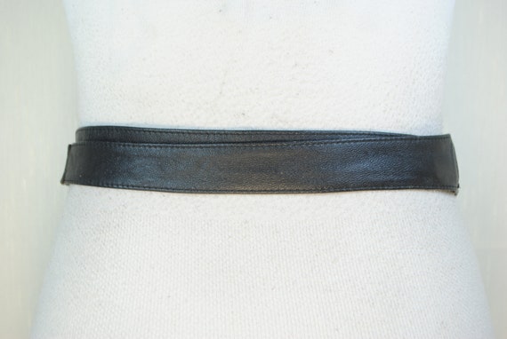Wide Black Obi Belt, Corset for women, Tie up Gen… - image 6
